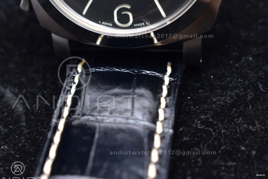 A6497 Edition H 1:1 Superlumed on Y-Incabloc XF Leather PAM217 Dial with Best Black Strap 0113